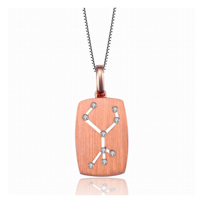 Pendentif constellation du zodiaque - Signe de la vierge - Or rose - 1