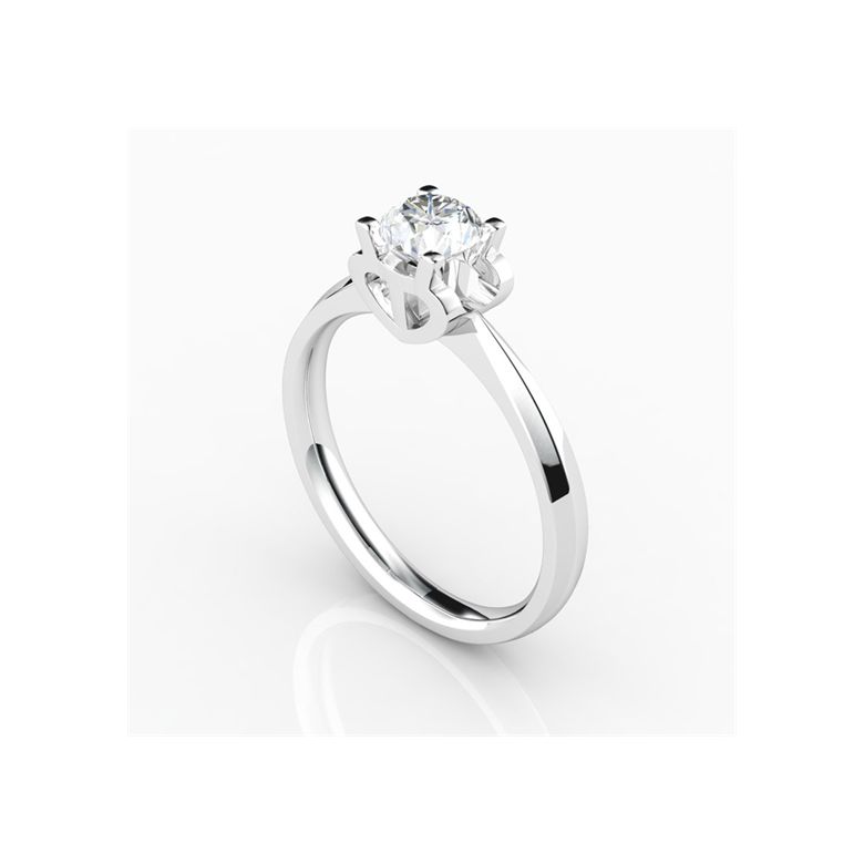 Bague prénom - Lettre T - Diamant, or blanc | Gemperles - 3