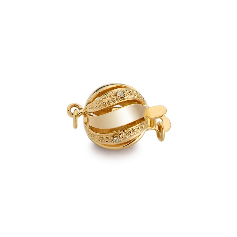 Melograna, Or jaune 18cts, Diamants, 10mm - 1