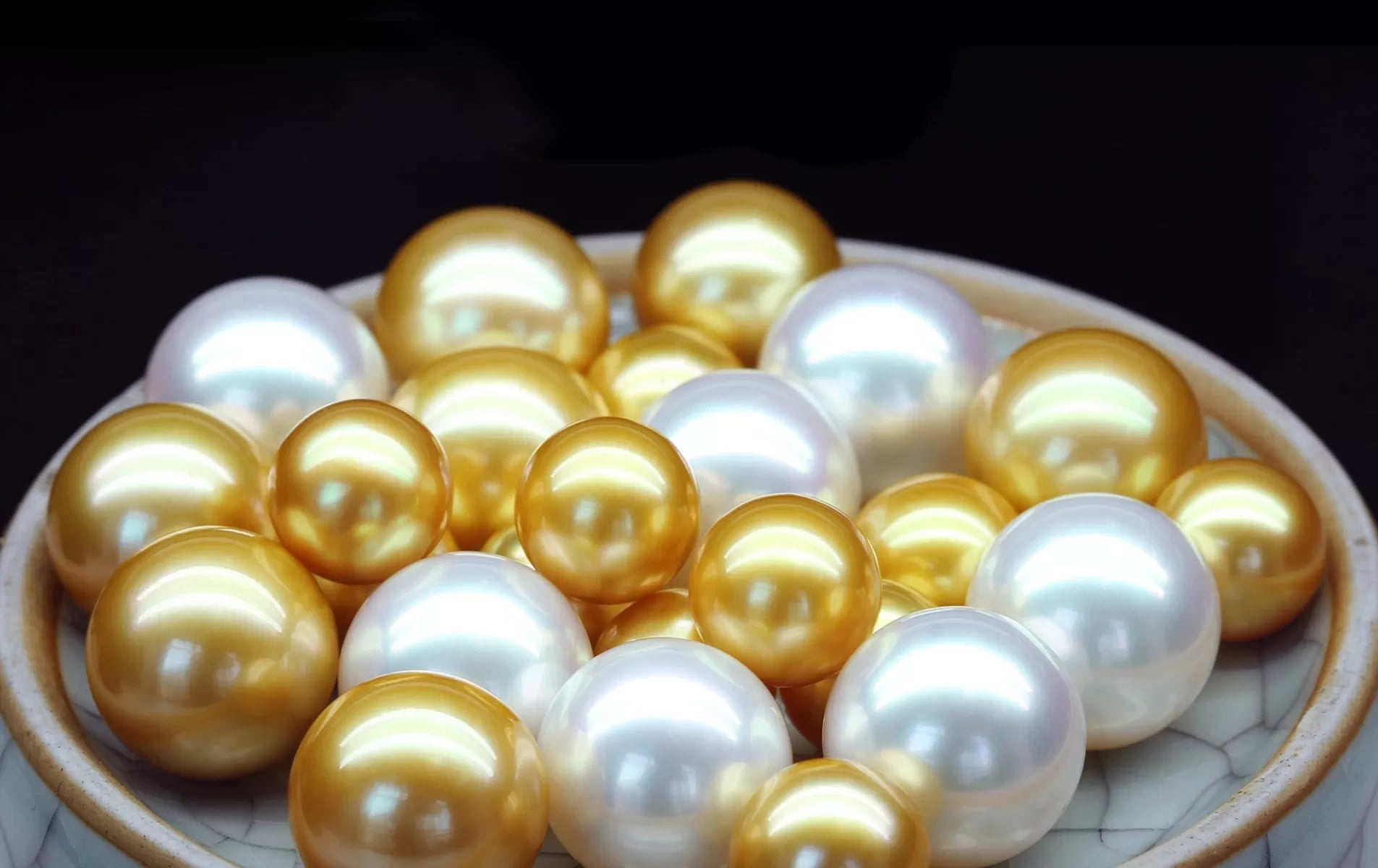 Collier perles d'Australie blanches