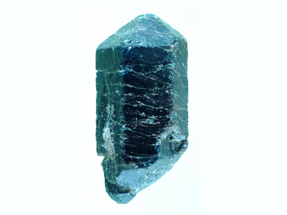Cristal d'apatite bleue