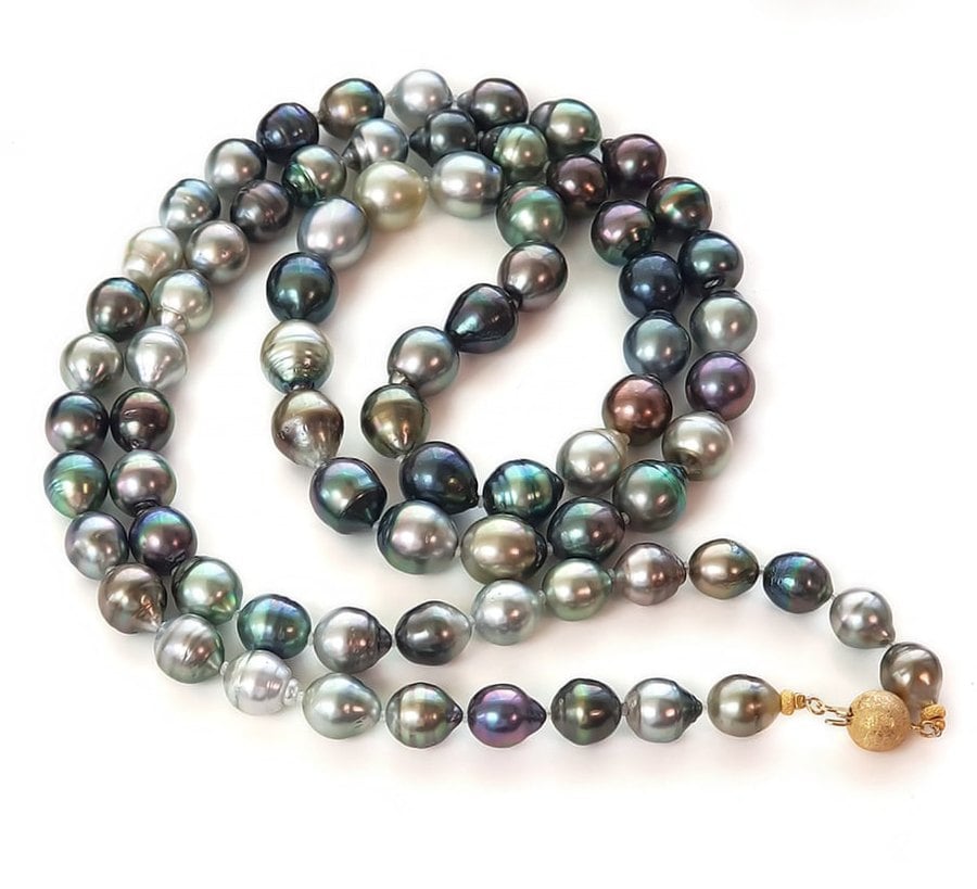 Collana Moana Gemperles in perle di Tahiti barocche multicolori